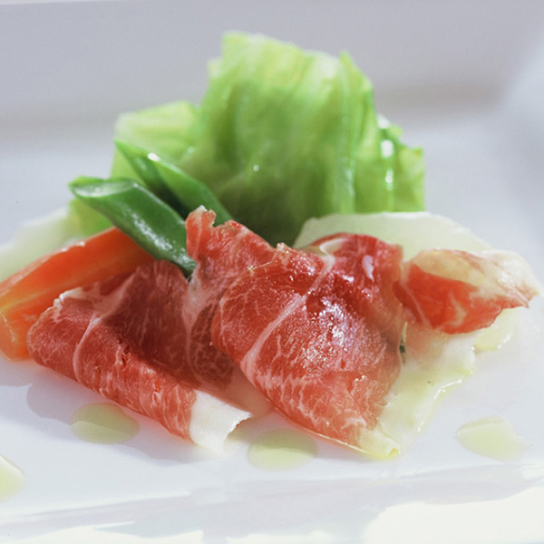 日本の米育ち三元豚　極み生ハム(55g) 10Ｐセット [冷凍便]